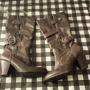 Liz & Co mid calf boots, brown